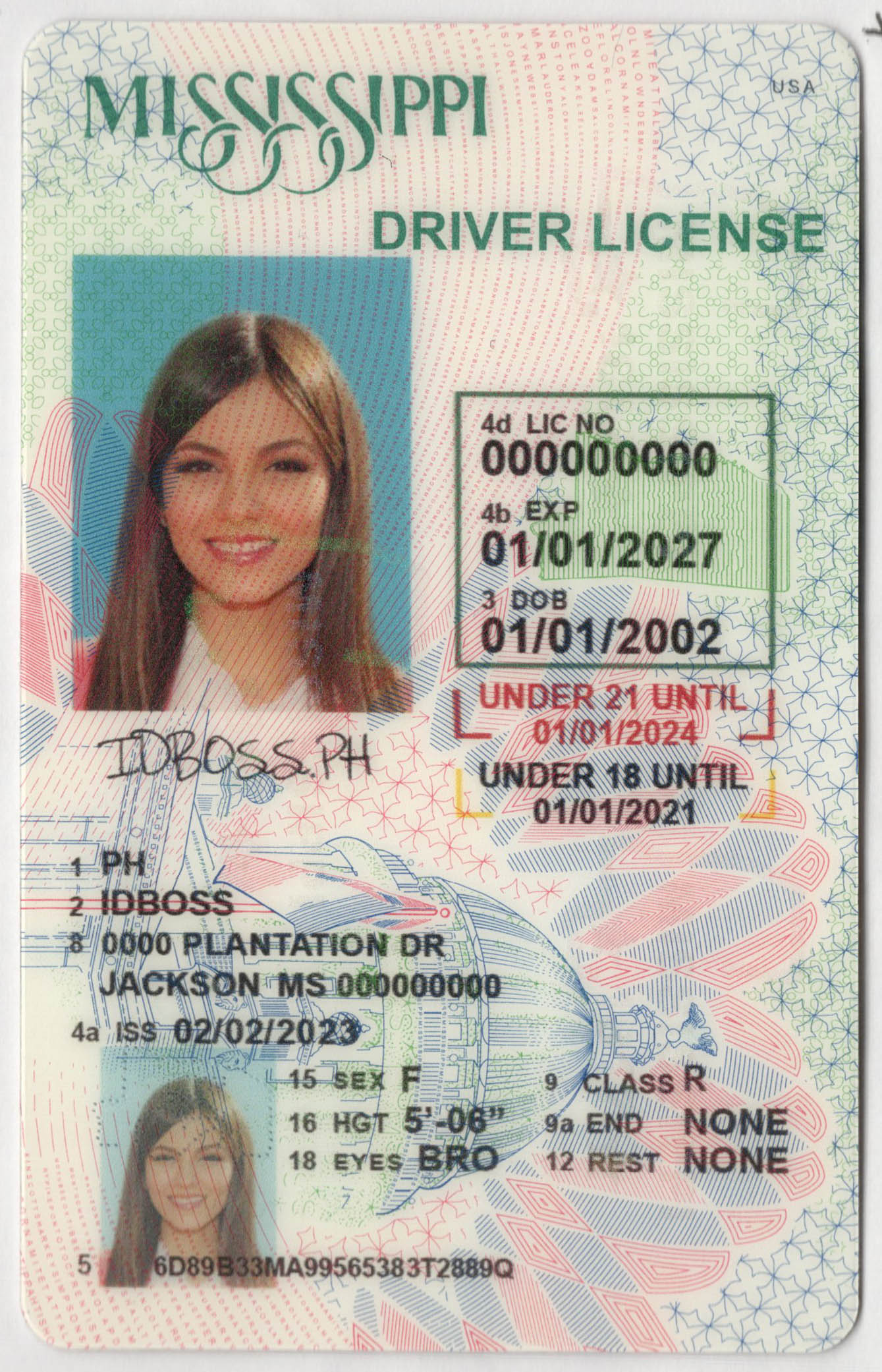 Mississippi(U21) Fake ID-idboss
