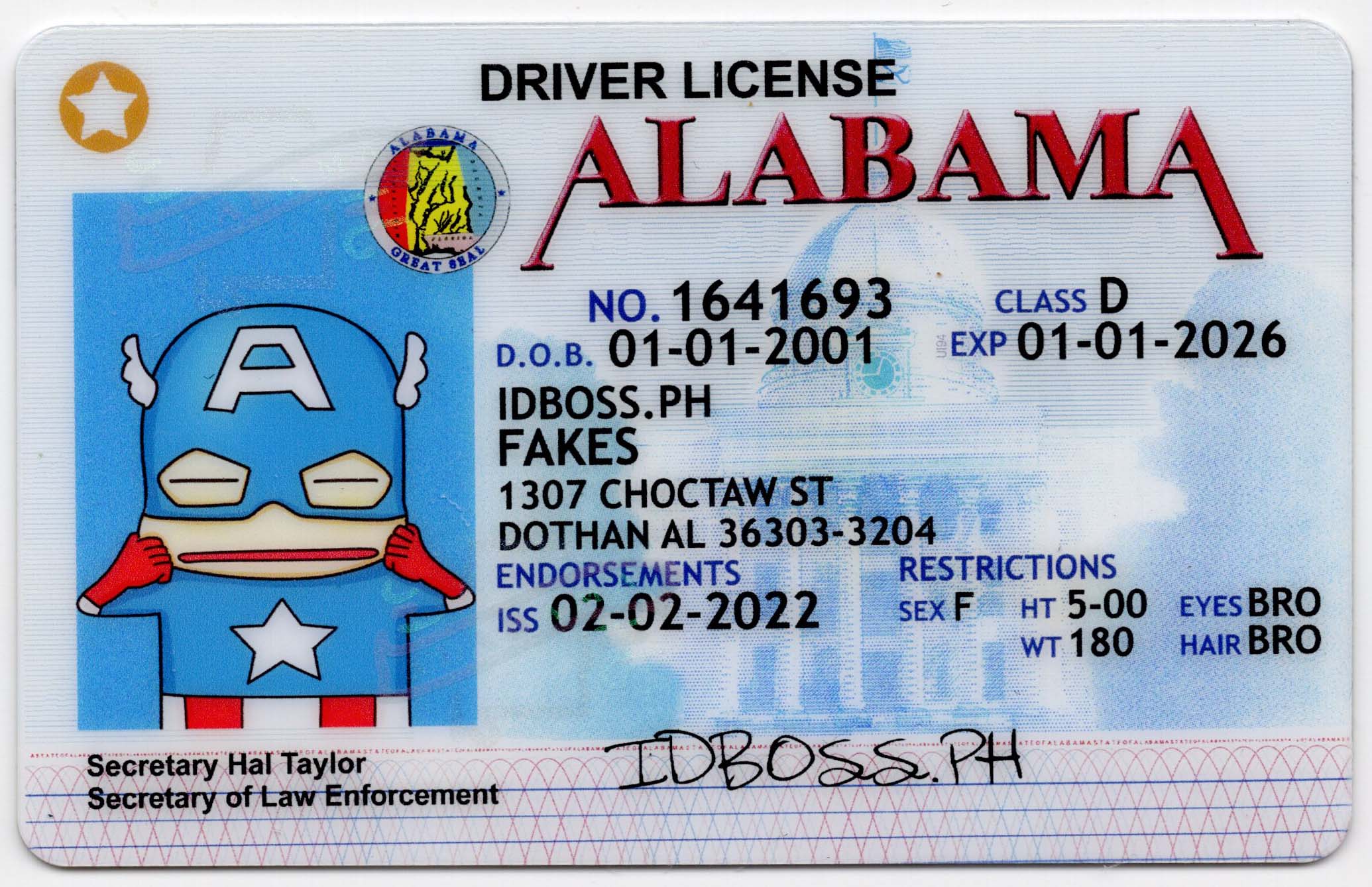 Alabama Fake ID-idboss
